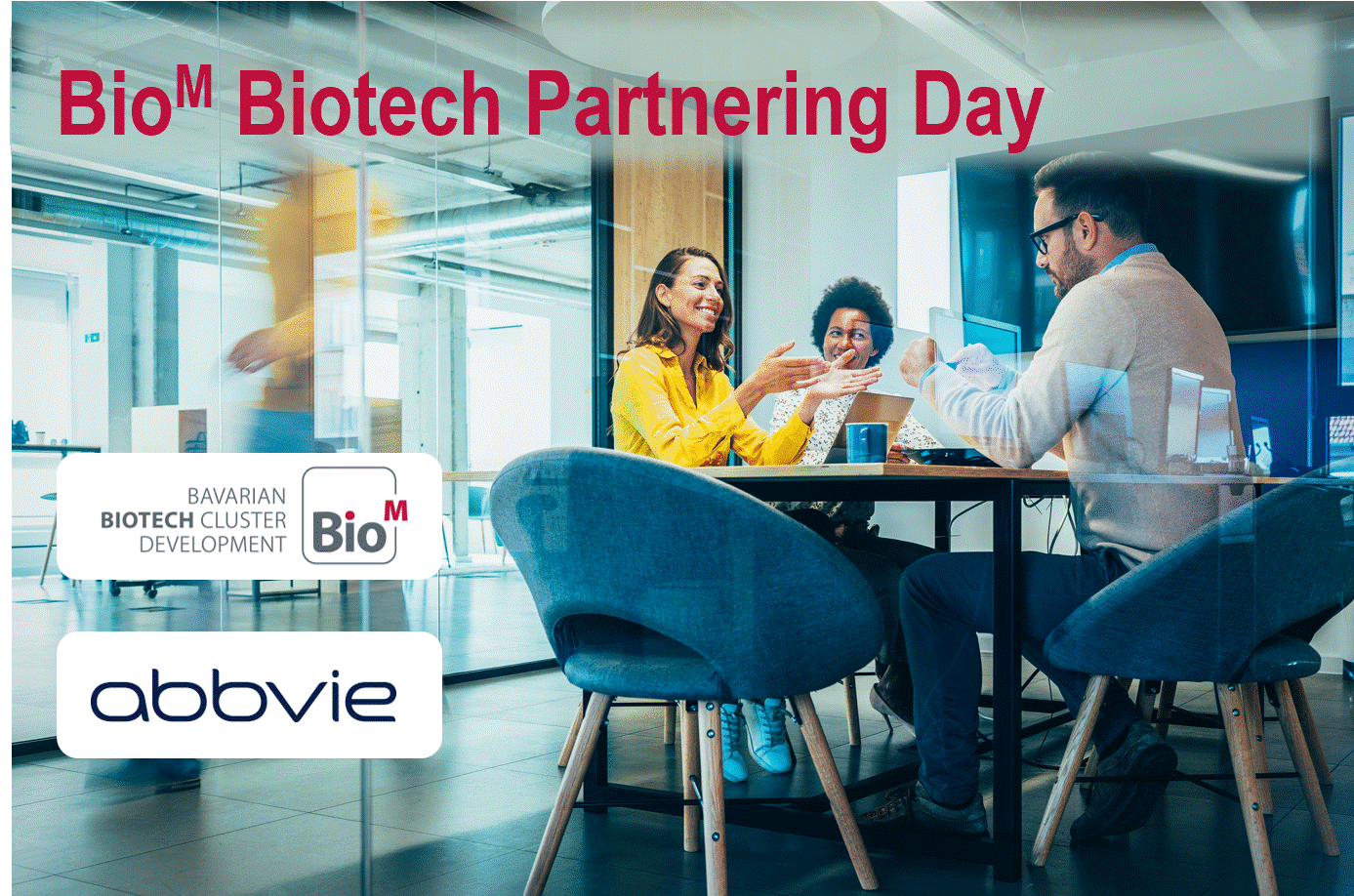 Join us for the BioM and AbbVie Biotech Partnering Day in Munich on Thursday, 17 October 2024

BioM invites you to meet experts of the globel Bio-Pharma company AbbVie to present your work.